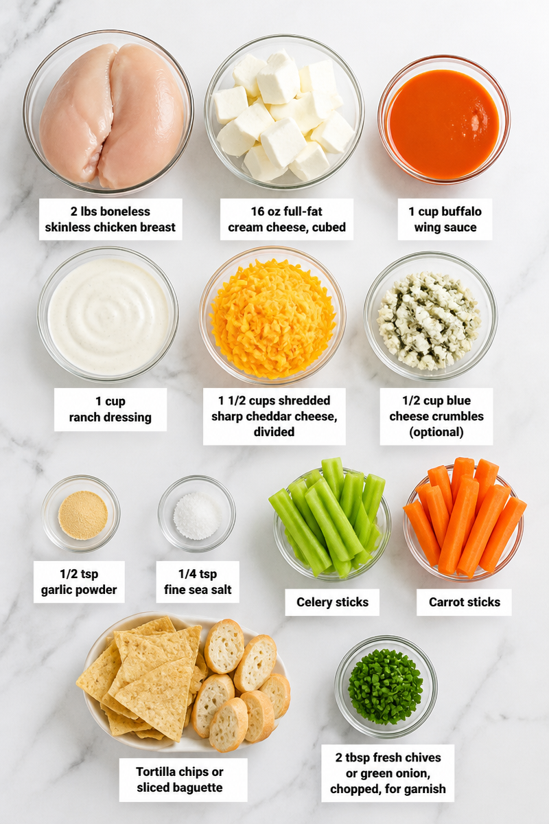 Crockpot Buffalo Chicken Dip Bowl