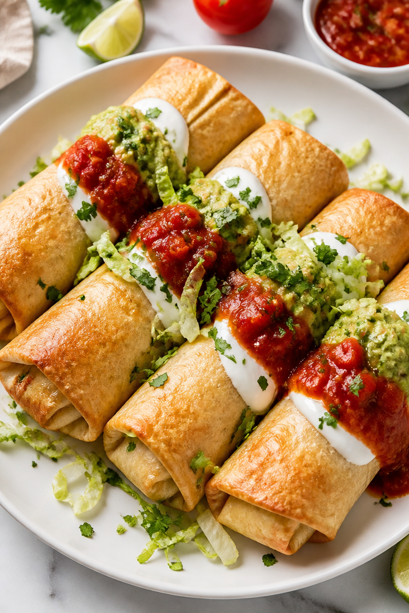 Easy Baked Chicken Chimichanga Dinner