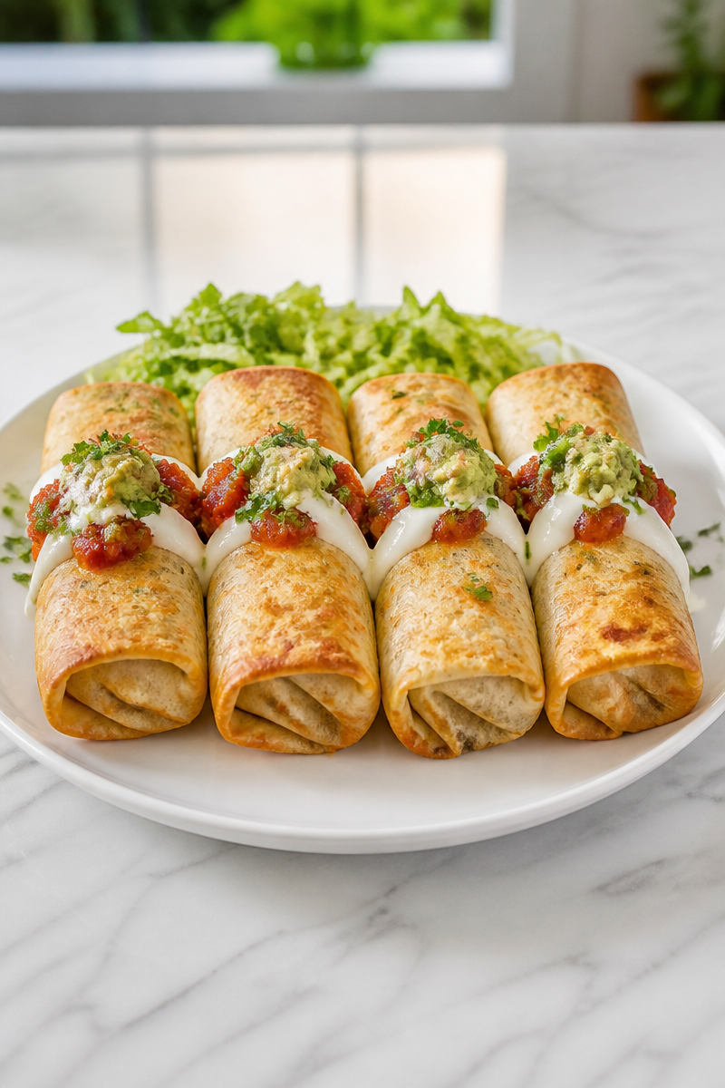 Easy Baked Chicken Chimichanga Dinner