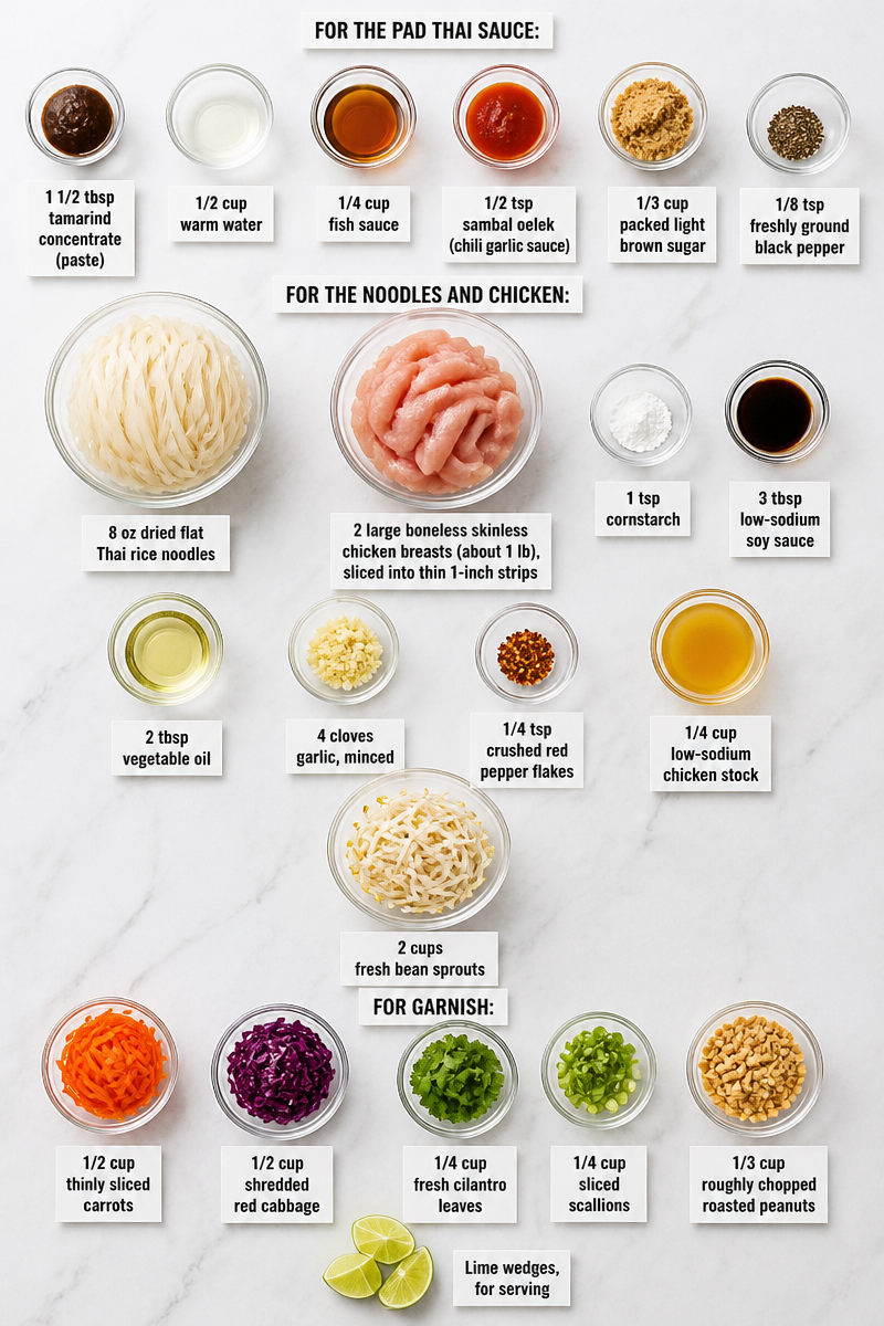 Easy Chicken Pad Thai Noodle Dinner Easy Chicken Pad Thai Noodle Dinner