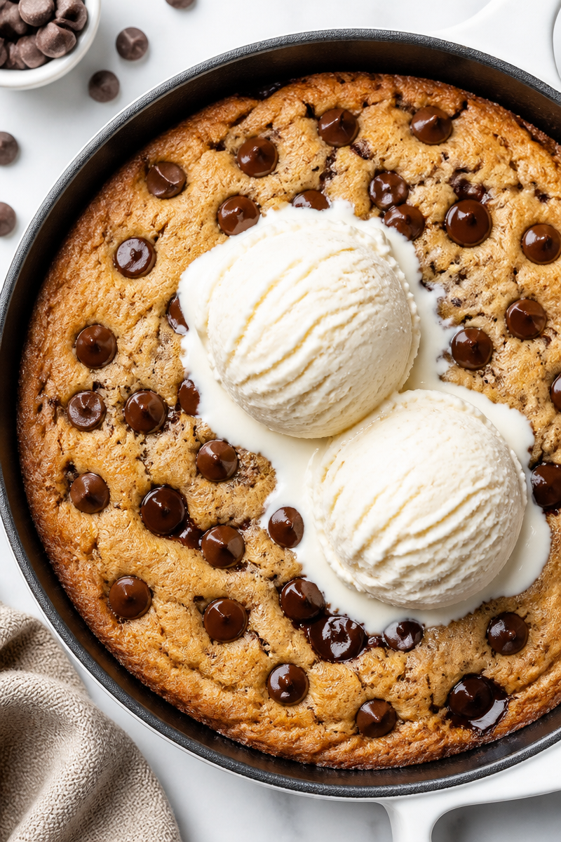 Easy Chocolate Chip Skillet Cookie