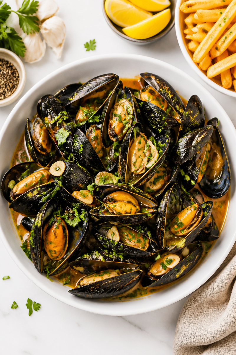 Easy Christmas Eve Steamed Mussel Dinner