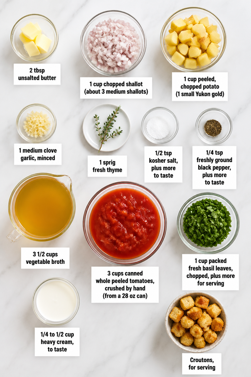 Easy Creamy Tomato Basil Soup
