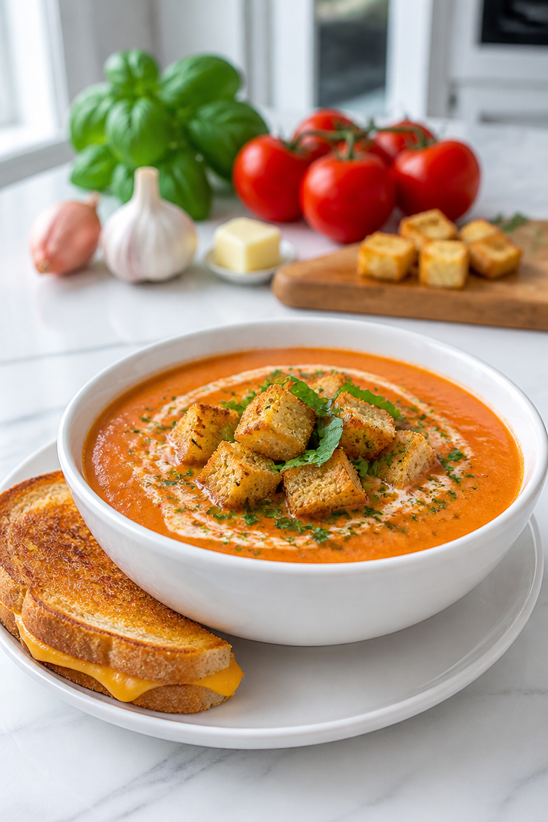 Easy Creamy Tomato Basil Soup Easy Creamy Tomato Basil Soup