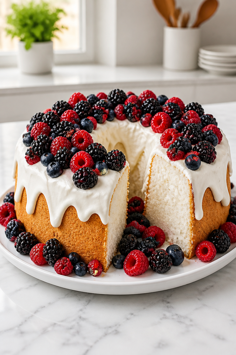 Easy Halloween Angel Food Cake Dessert