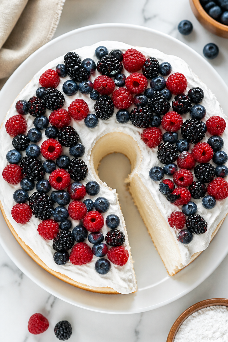 Easy Halloween Angel Food Cake Dessert