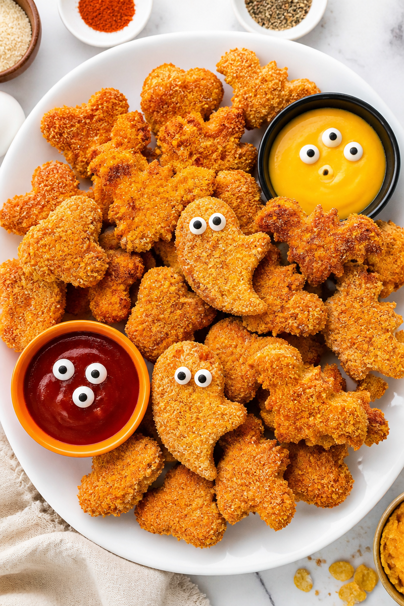 Easy Halloween Crispy Chicken Nugget Dinner Easy Halloween Crispy Chicken Nugget Dinner