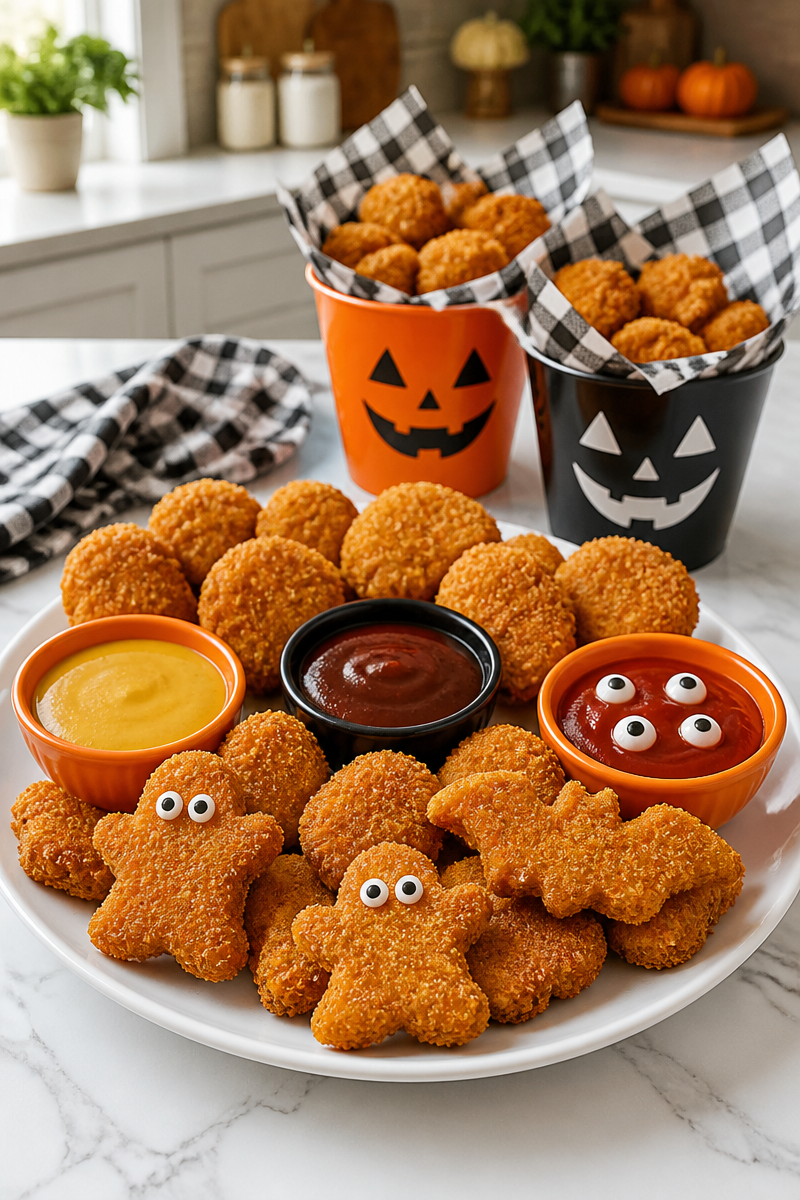 Easy Halloween Crispy Chicken Nugget Dinner Easy Halloween Crispy Chicken Nugget Dinner