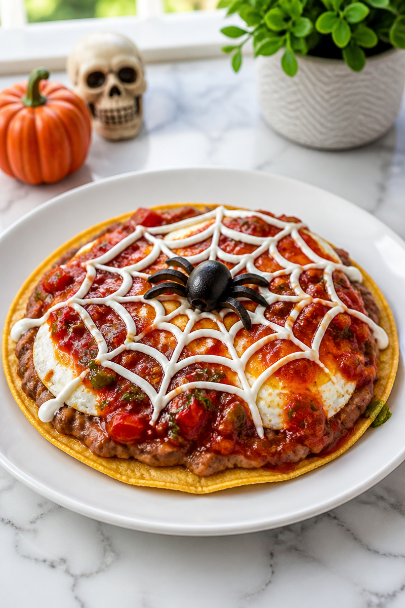 Easy Halloween Huevos Rancheros Breakfast