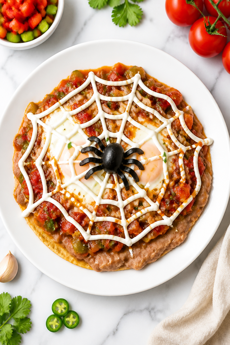 Easy Halloween Huevos Rancheros Breakfast