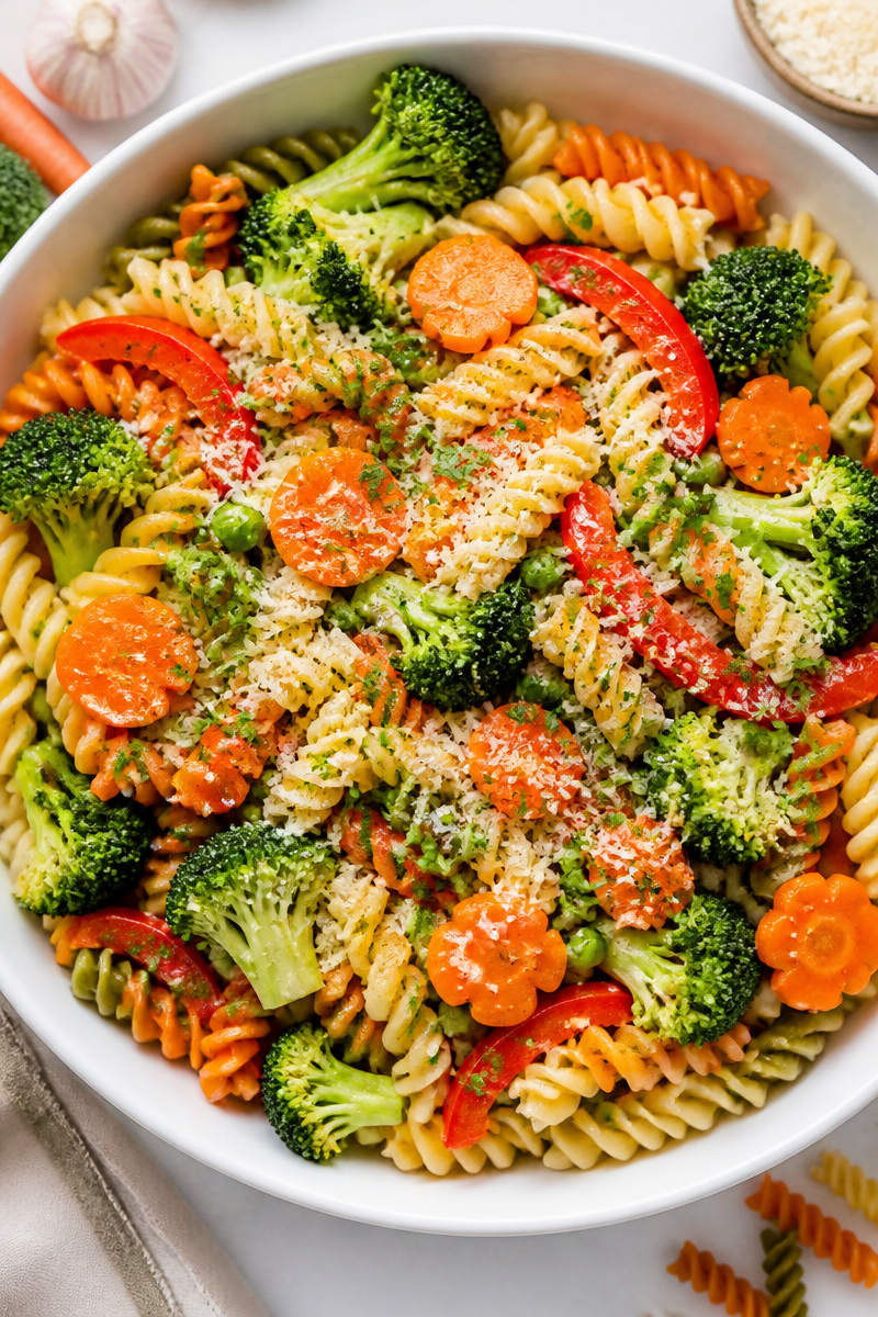 Easy Halloween Pasta Primavera Bowl Easy Halloween Pasta Primavera Bowl