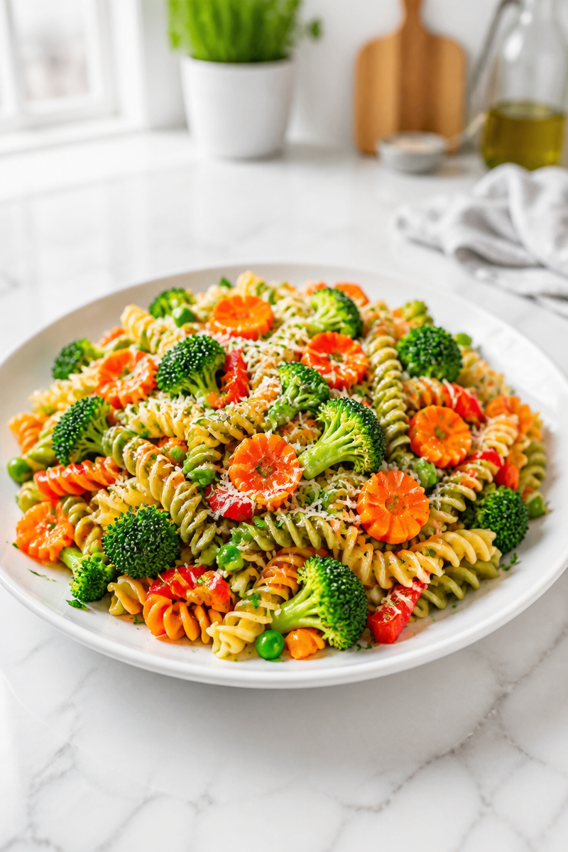 Easy Halloween Pasta Primavera Bowl Easy Halloween Pasta Primavera Bowl