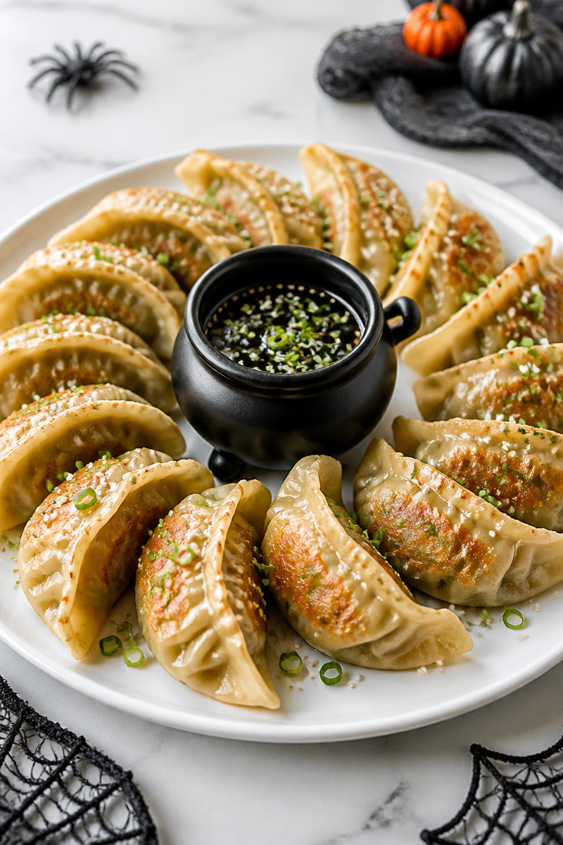 Easy Halloween Pot Sticker Appetizer Easy Halloween Pot Sticker Appetizer