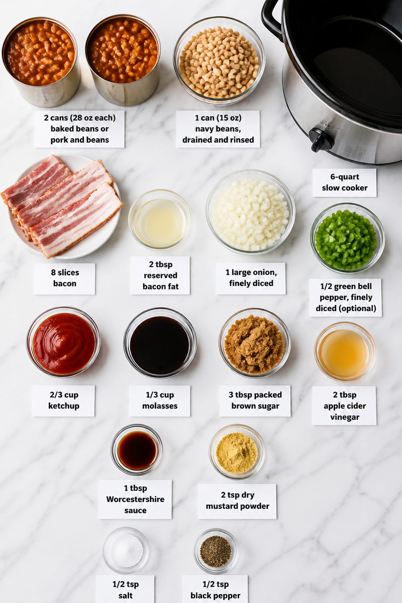 Easy Halloween Slow Cooker Baked Beans Easy Halloween Slow Cooker Baked Beans