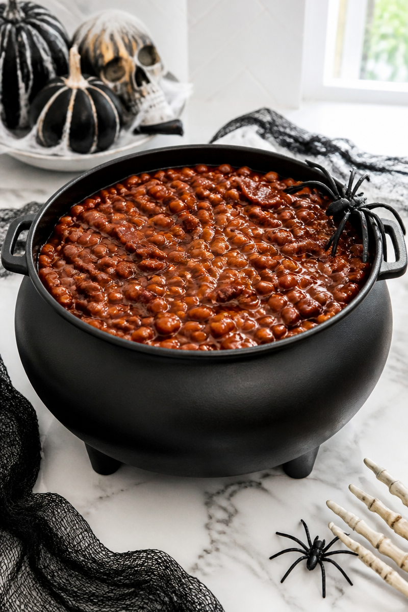 Easy Halloween Slow Cooker Baked Beans Easy Halloween Slow Cooker Baked Beans