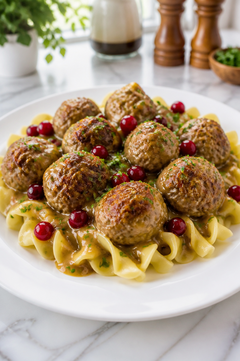 Easy Halloween Swedish Meatball Dinner