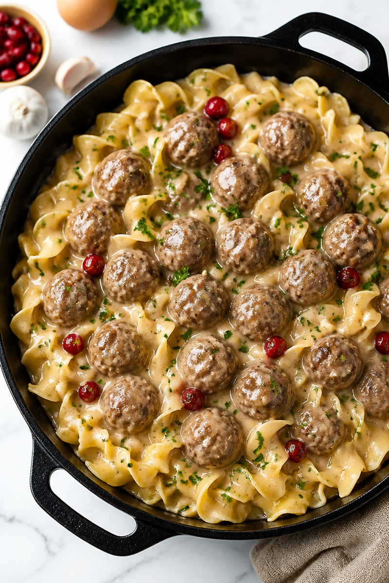 Easy Halloween Swedish Meatball Dinner