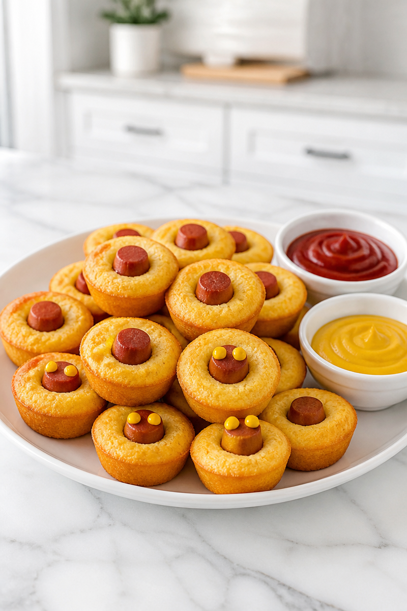 Easy Mini Corn Dog Muffin Bite