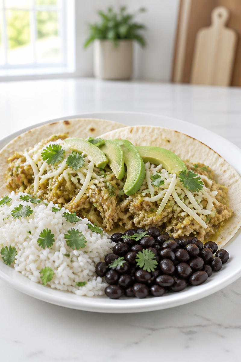 Easy Slow Cooker Salsa Verde Chicken