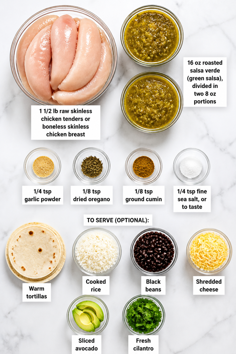 Easy Slow Cooker Salsa Verde Chicken
