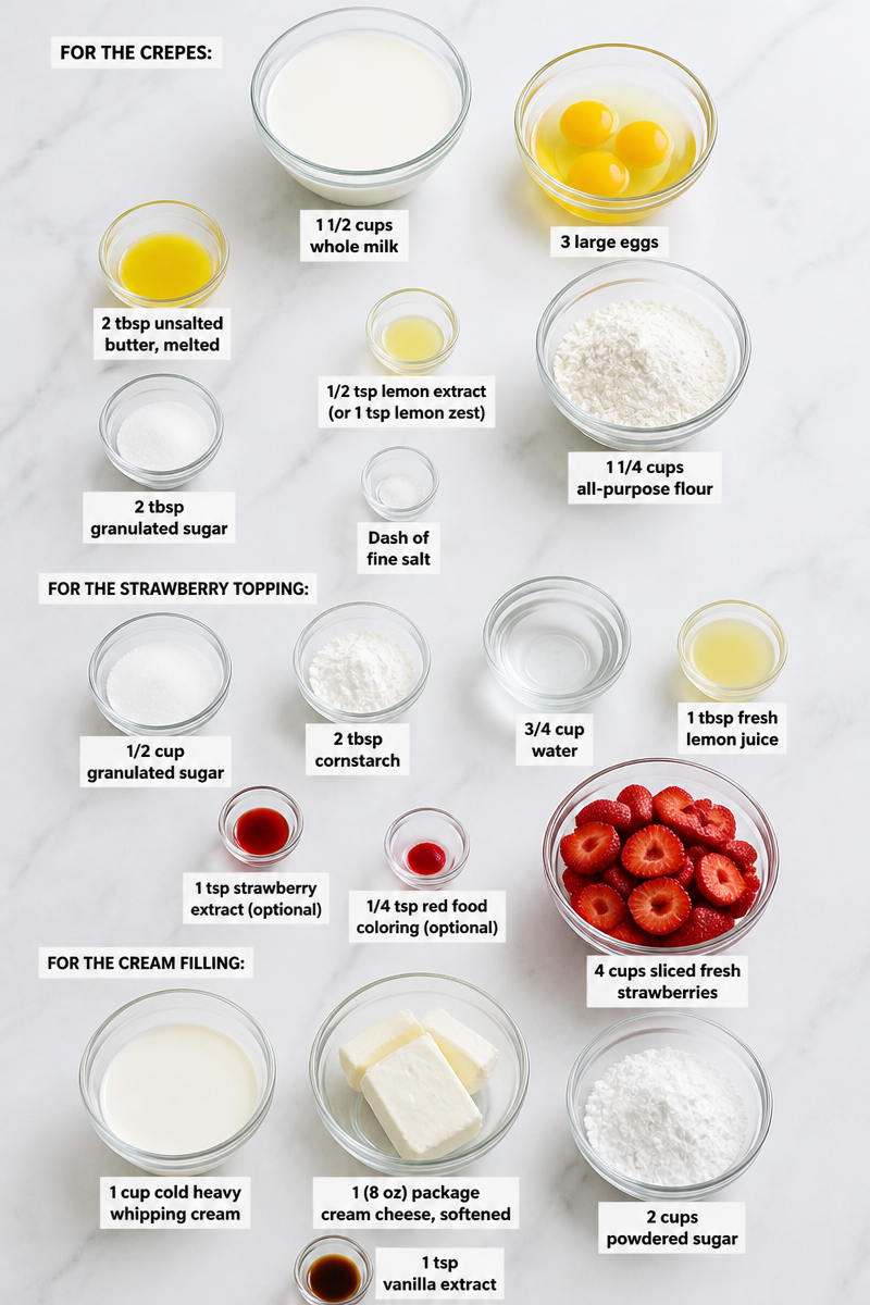 Easy Strawberry Cream Crepe Breakfast Easy Strawberry Cream Crepe Breakfast
