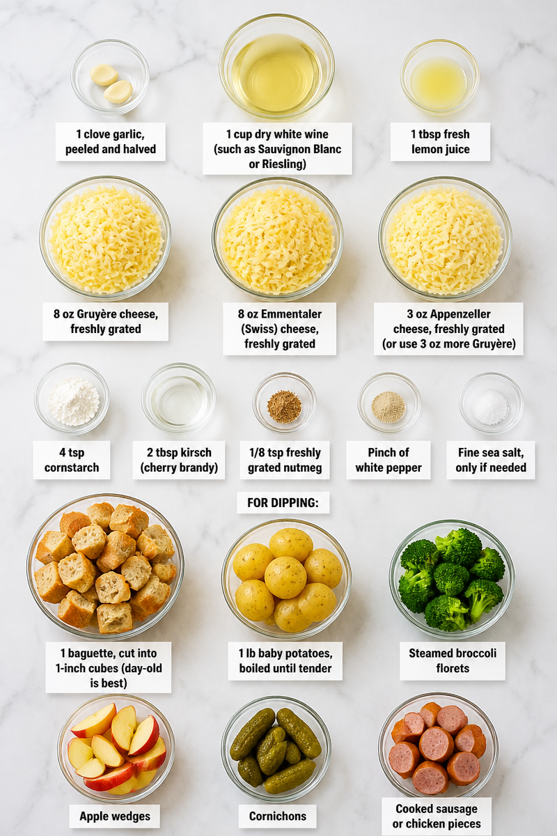 Easy Swiss Cheese Fondue Pot