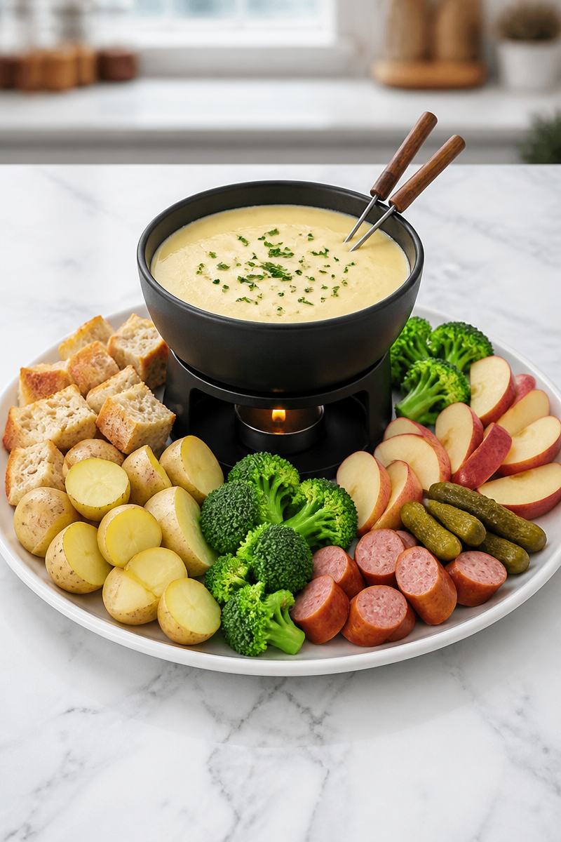 Easy Swiss Cheese Fondue Pot Easy Swiss Cheese Fondue Pot