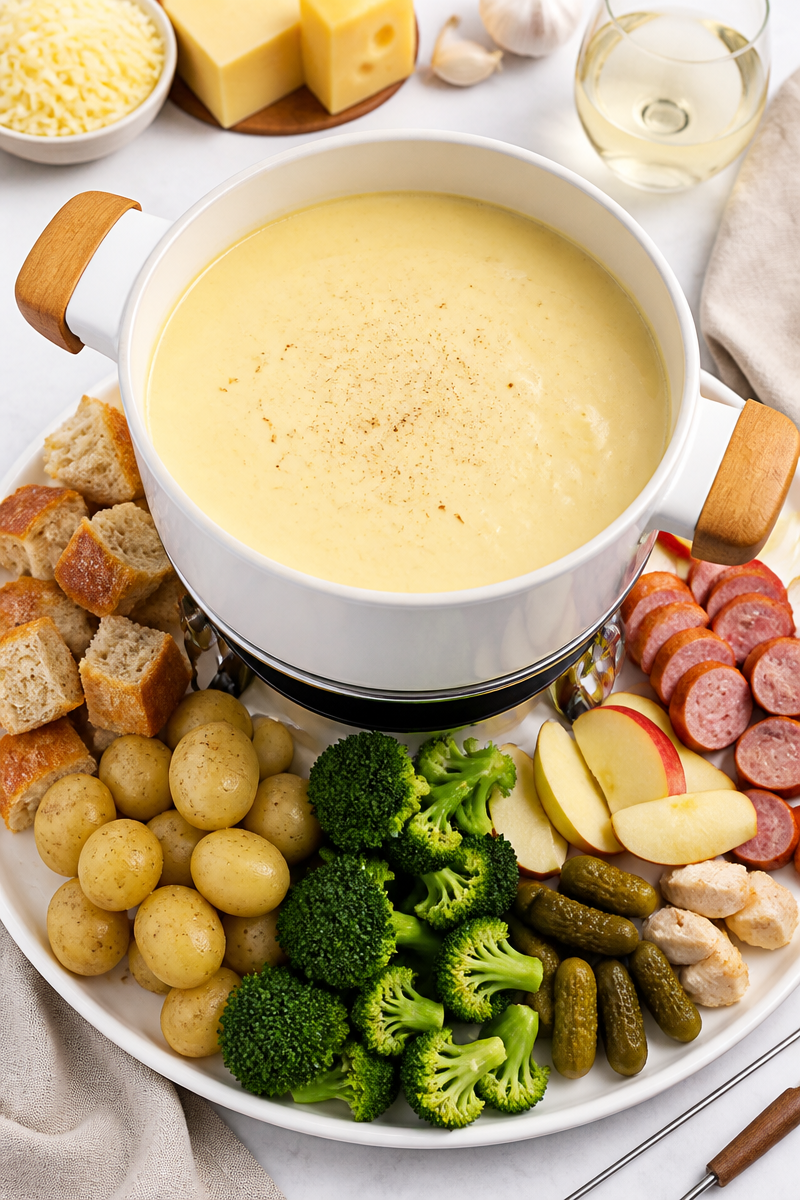 Easy Swiss Cheese Fondue Pot Easy Swiss Cheese Fondue Pot