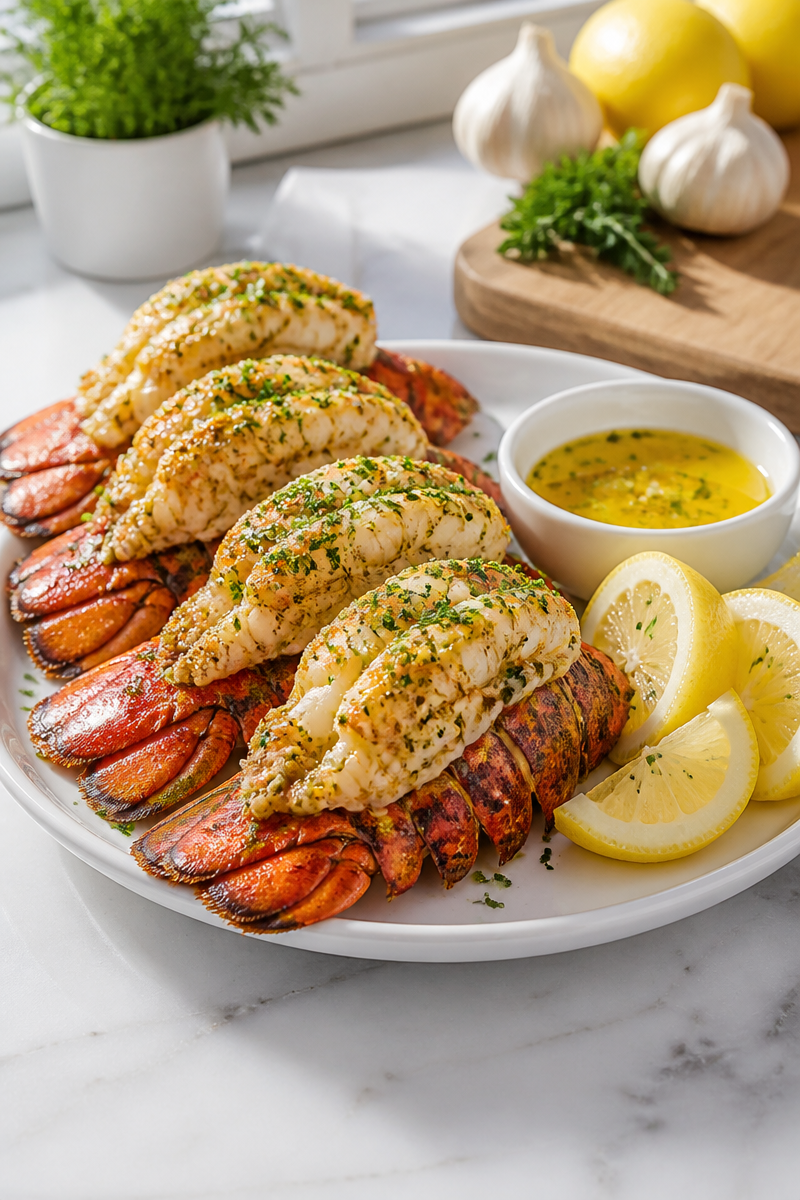 Garlic Butter Lobster Tail Dinner
