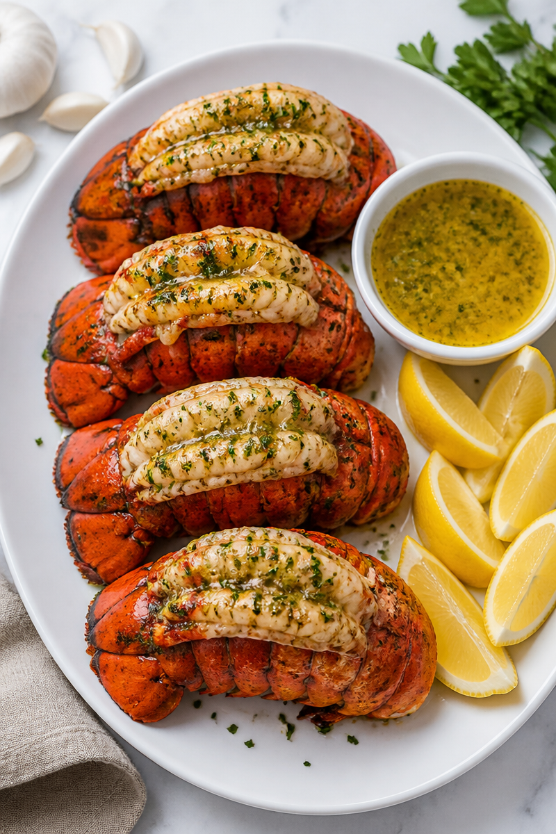 Garlic Butter Lobster Tail Dinner