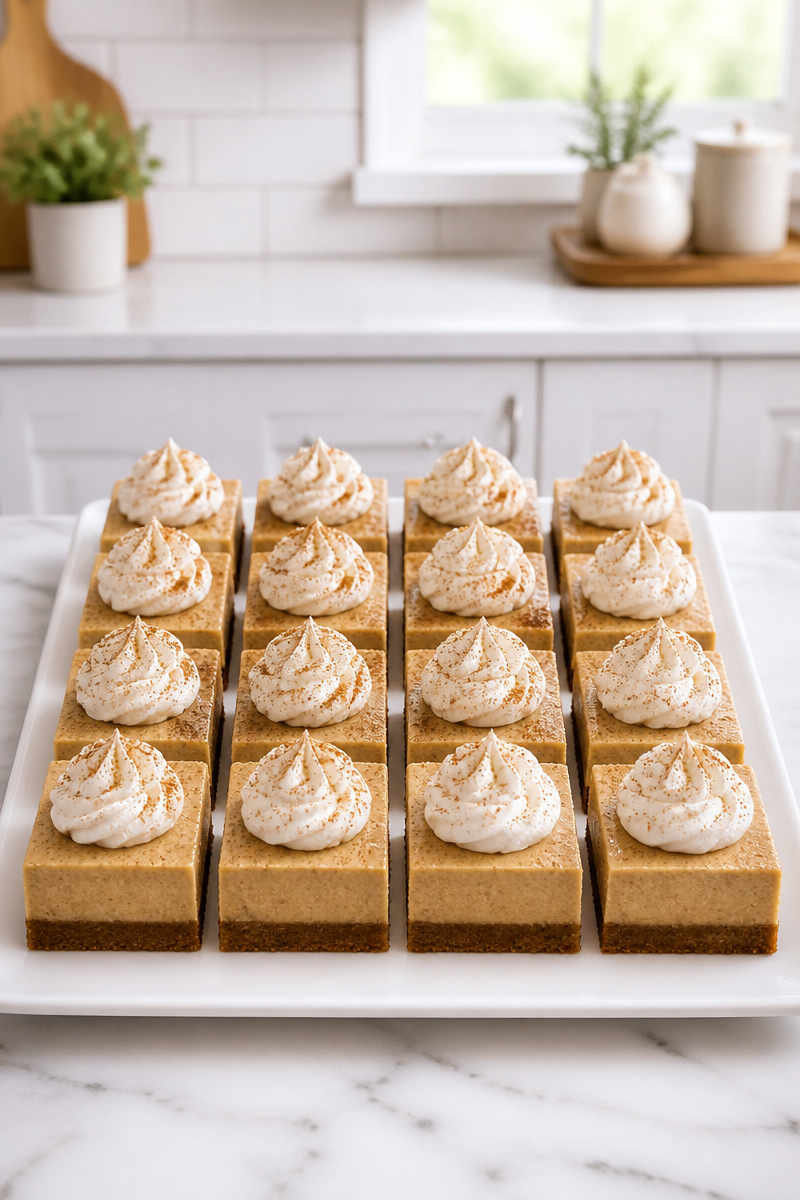 Gingerbread Latte Cheesecake Bar Slice