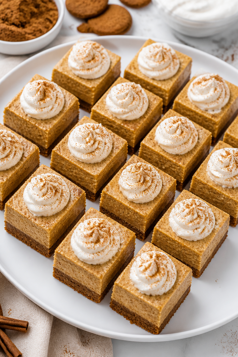 Gingerbread Latte Cheesecake Bar Slice