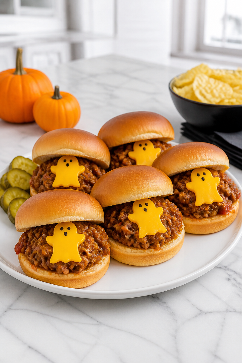 Halloween Sloppy Joe Party Sandwich