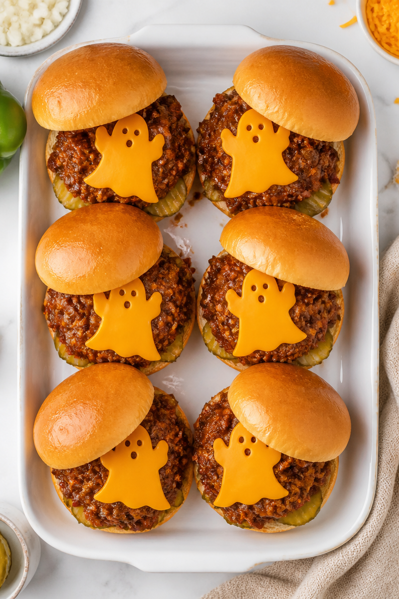 Halloween Sloppy Joe Party Sandwich