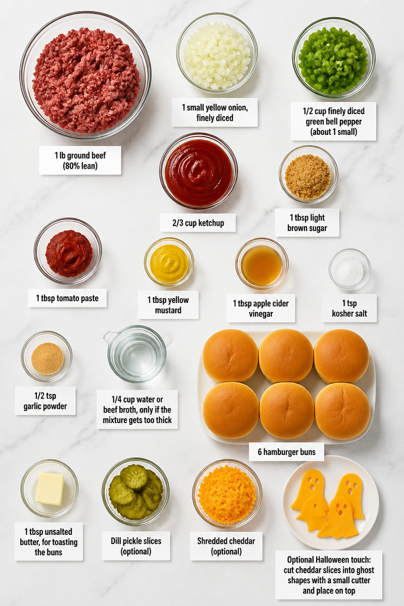 Halloween Sloppy Joe Party Sandwich