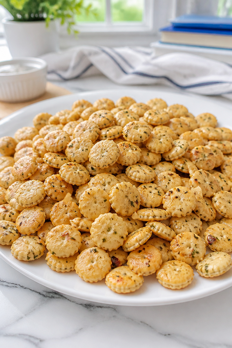 Homemade Ranch Oyster Cracker Snack