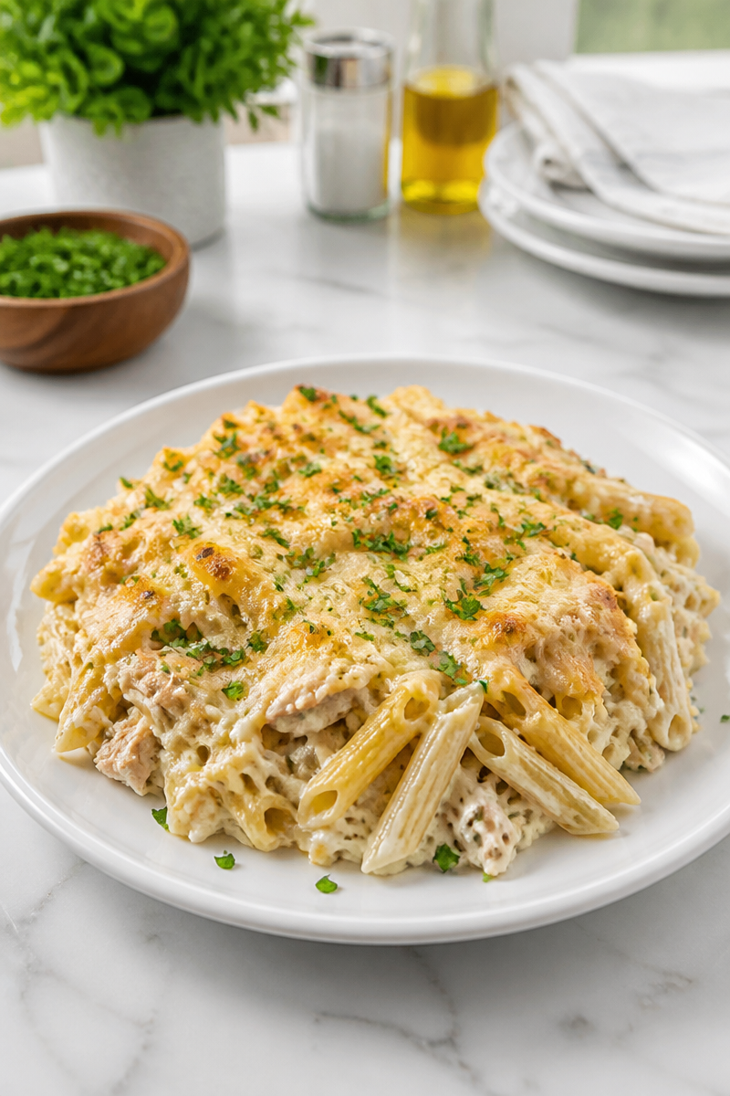 Make Ahead Chicken Alfredo Bake Make Ahead Chicken Alfredo Bake