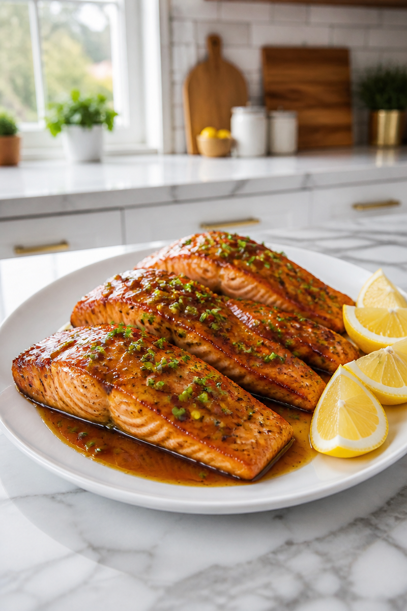 Maple Glazed Salmon Fillet Dinner
