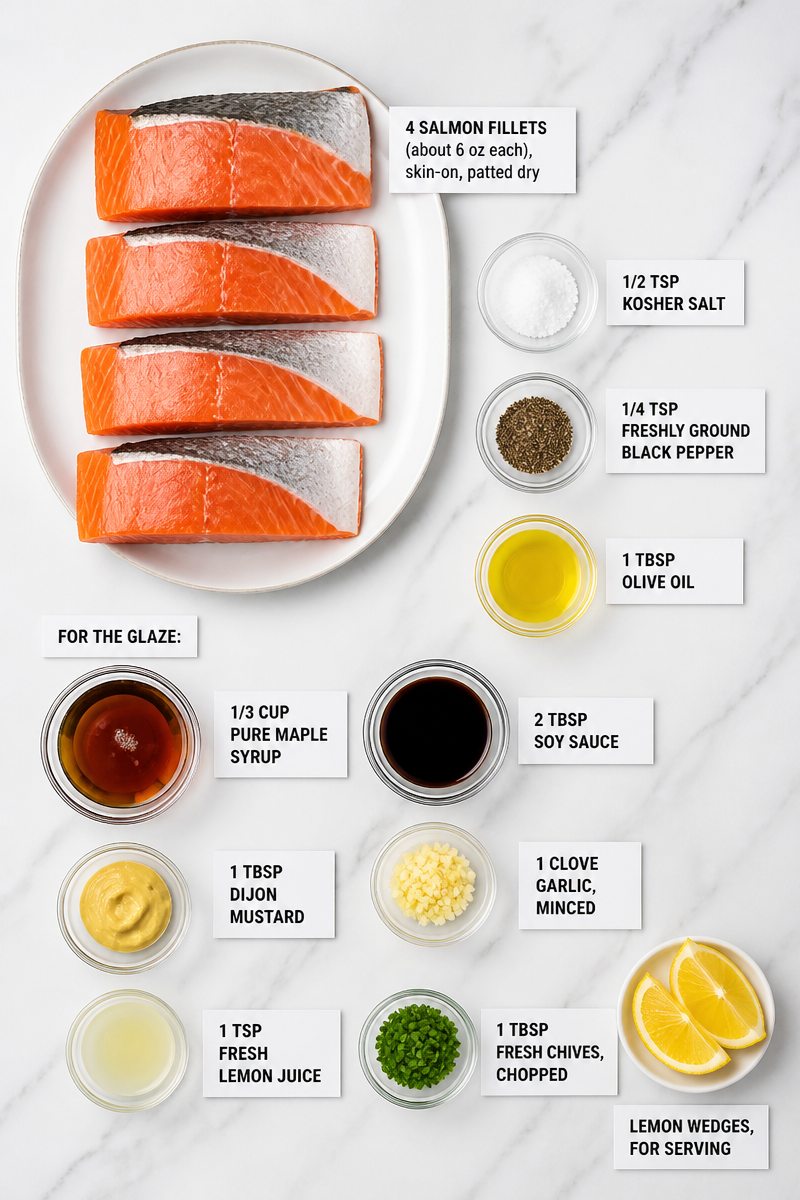 Maple Glazed Salmon Fillet Dinner