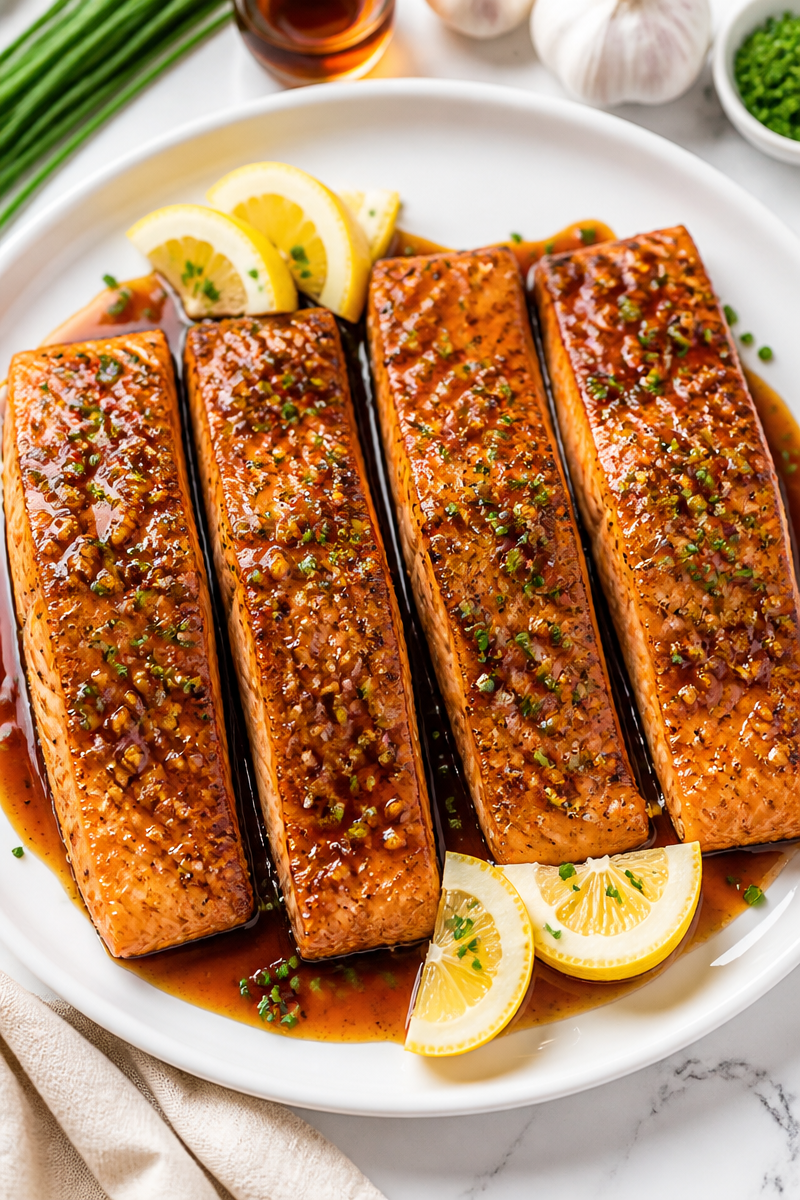 Maple Glazed Salmon Fillet Dinner
