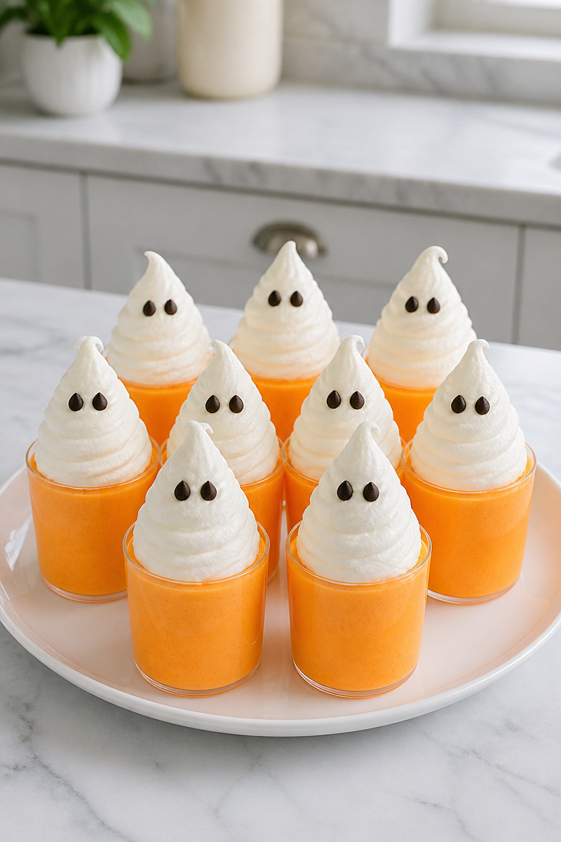 Orange Ghost Jello Mousse Cup Orange Ghost Jello Mousse Cup