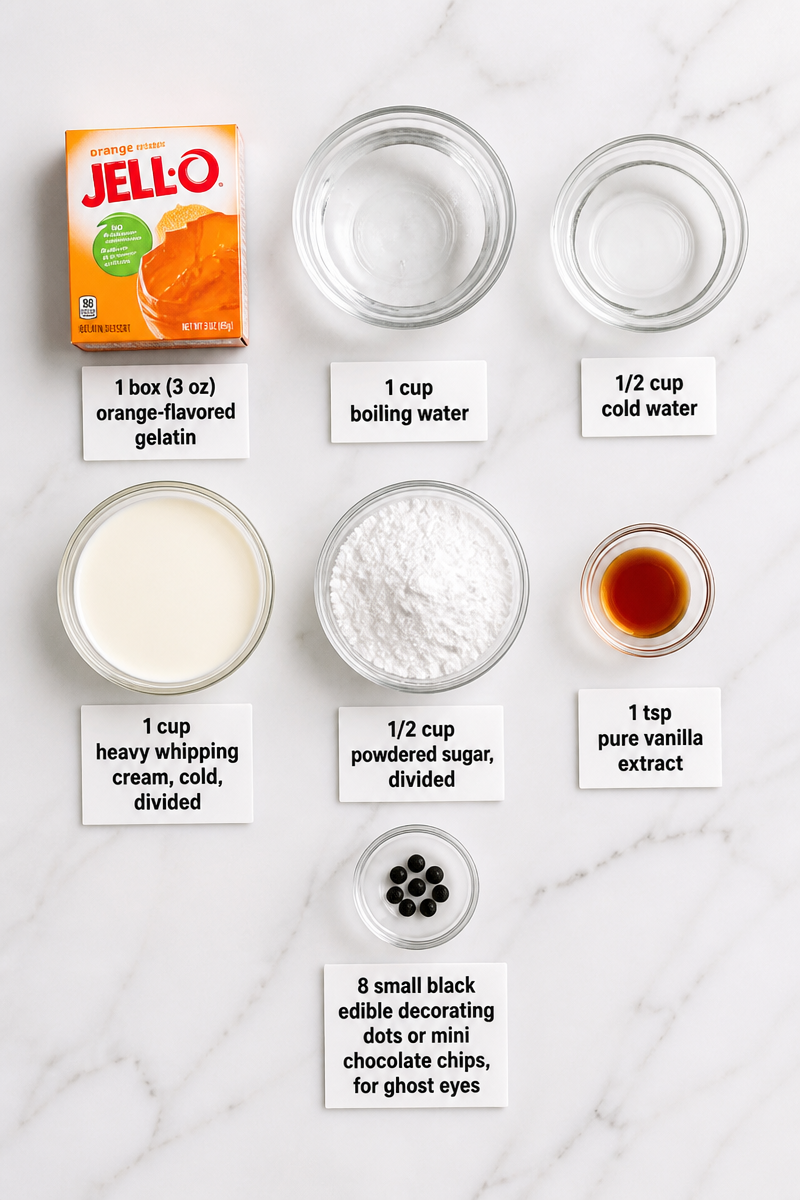 Orange Ghost Jello Mousse Cup Orange Ghost Jello Mousse Cup