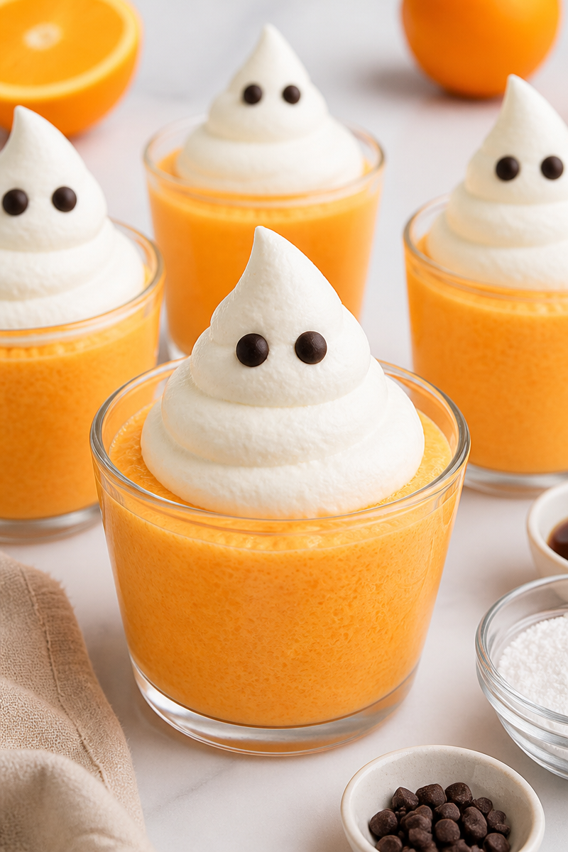 Orange Ghost Jello Mousse Cup Orange Ghost Jello Mousse Cup