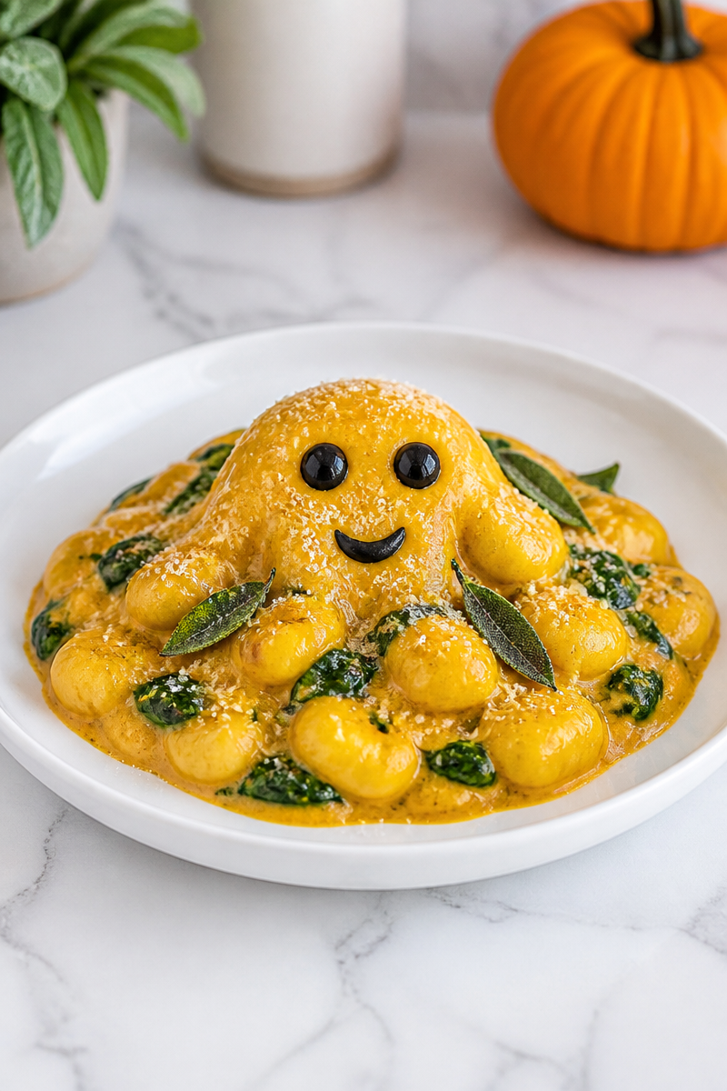 Pumpkin Ghost Gnocchi Skillet Dinner Pumpkin Ghost Gnocchi Skillet Dinner