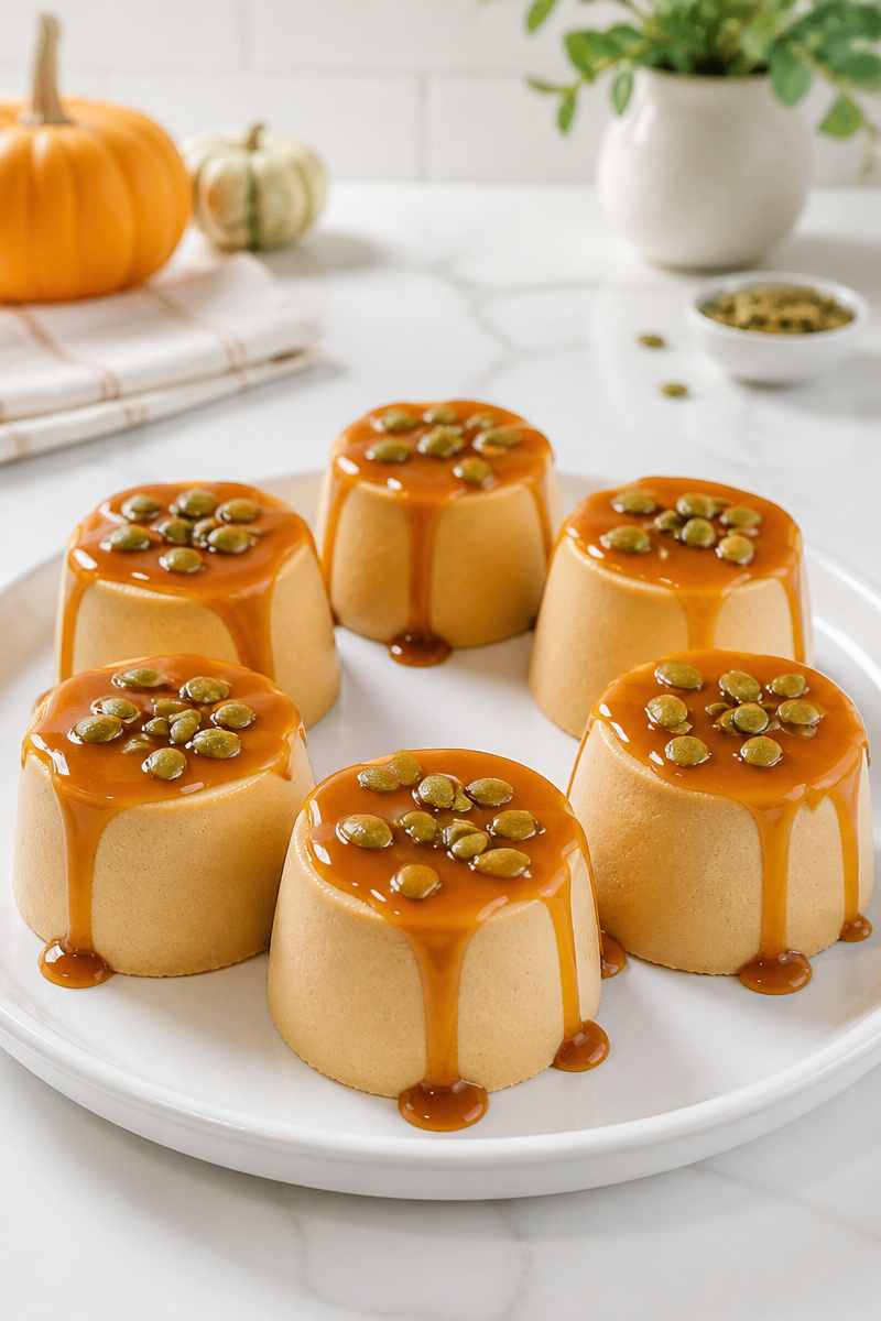 Pumpkin Panna Cotta Caramel Drizzle Pumpkin Panna Cotta Caramel Drizzle