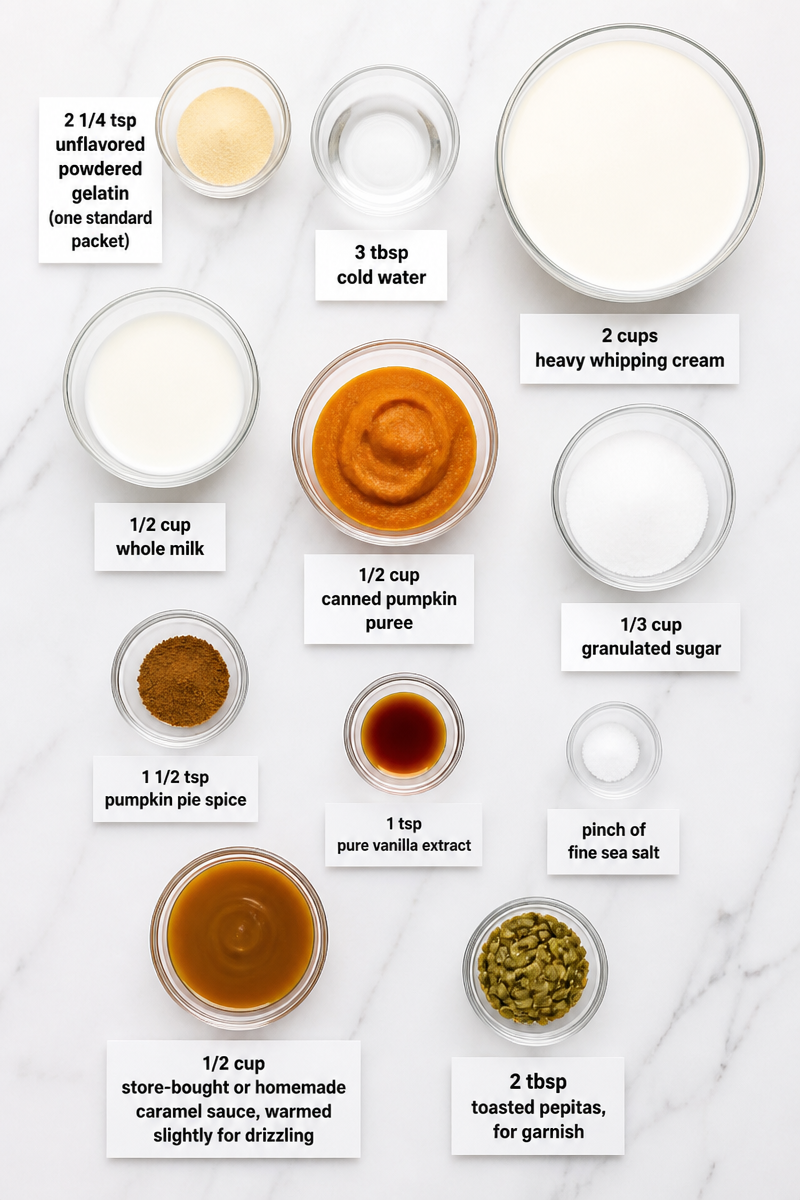 Pumpkin Panna Cotta Caramel Drizzle Pumpkin Panna Cotta Caramel Drizzle