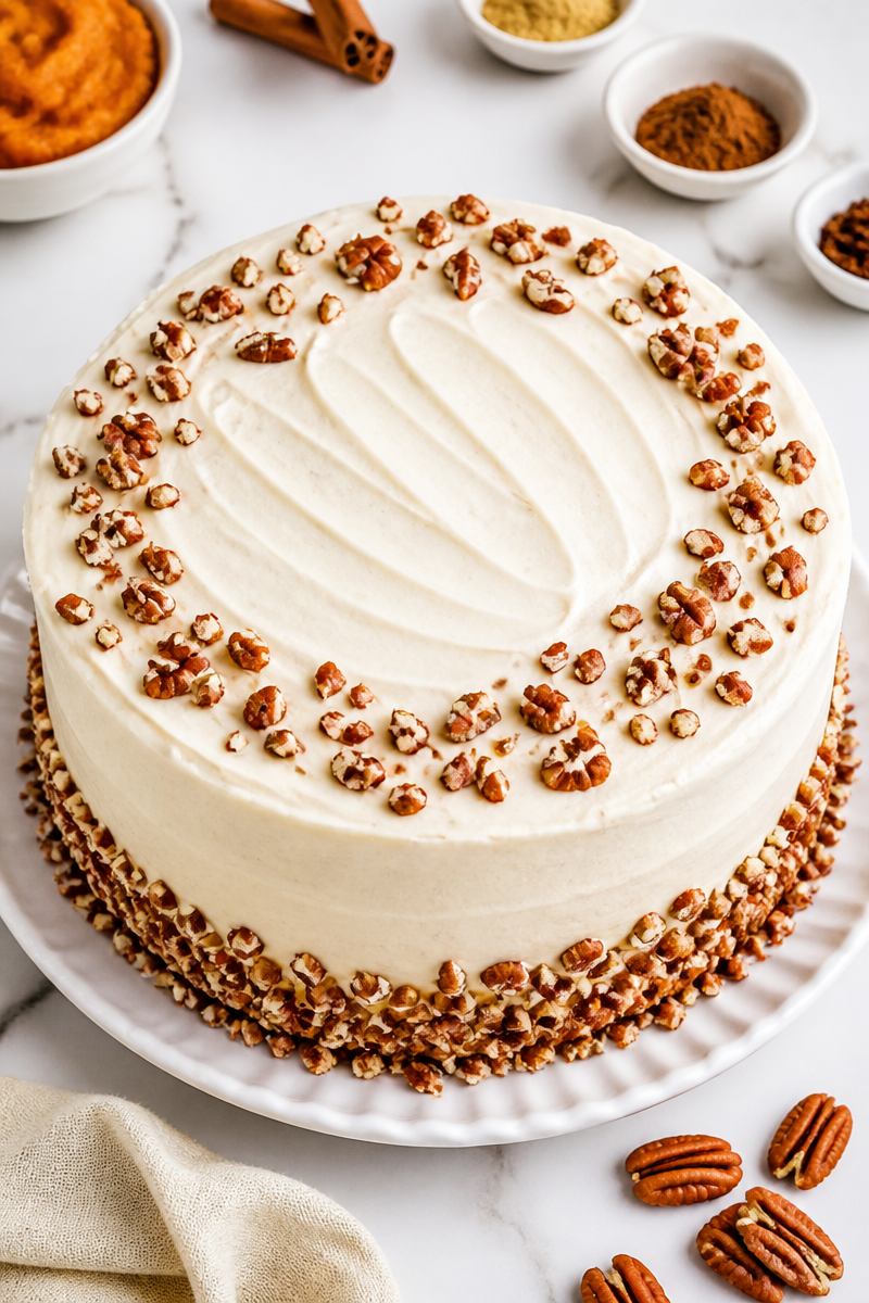 Pumpkin Spice Layer Cake Dessert