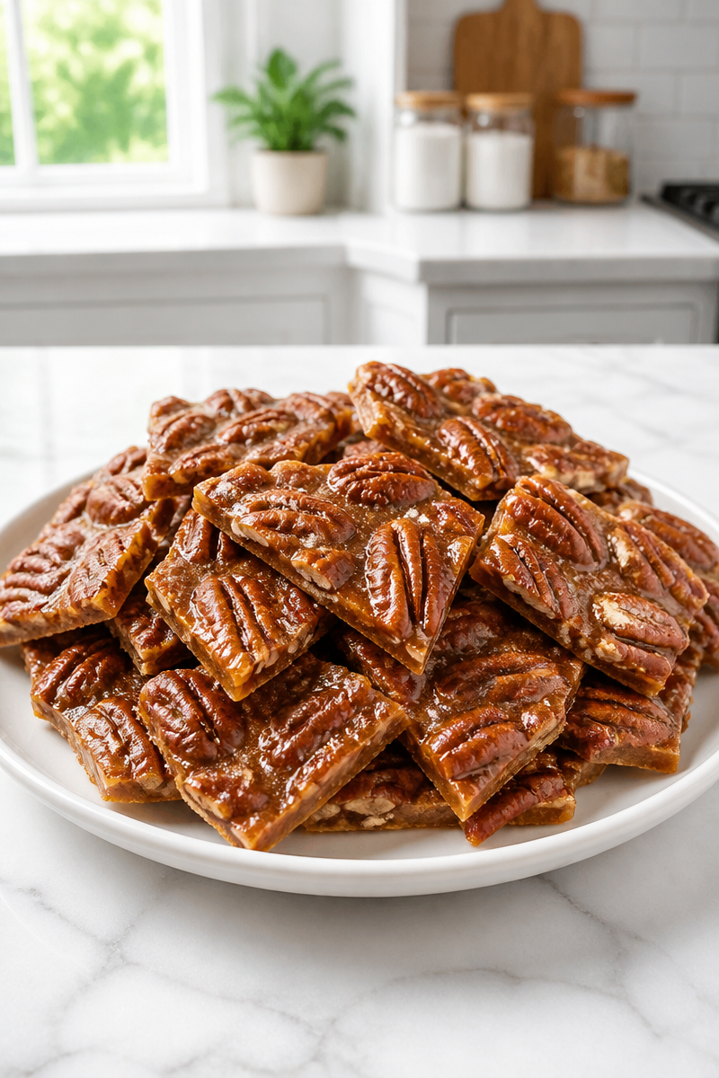 Spiced Pecan Brittle Candy Snack