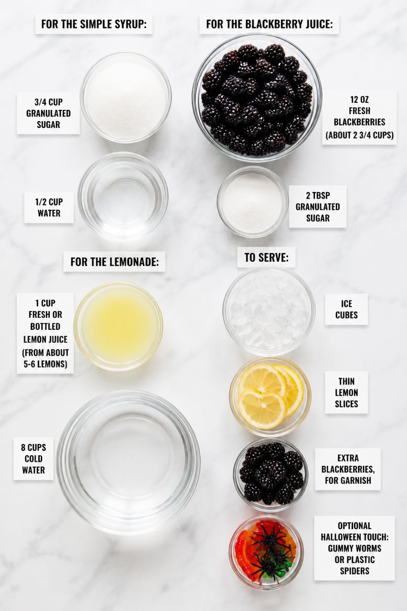 Spooky Blackberry Lemonade Mocktail Pitcher Spooky Blackberry Lemonade Mocktail Pitcher