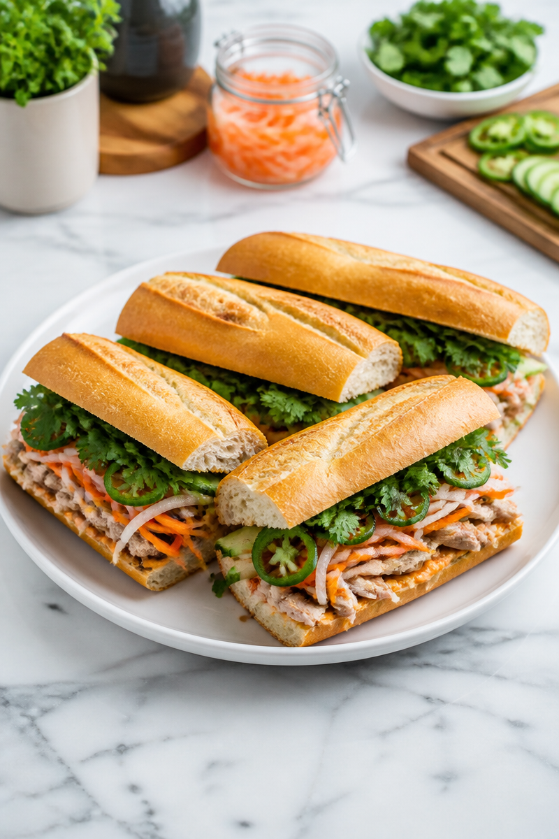 Turkey Banh Mi Sandwich Baguette Turkey Banh Mi Sandwich Baguette